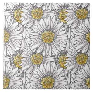 Azulejo De Cerâmica Daisies