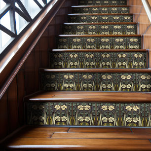 Azulejo De Cerâmica Daisies Art Deco Floral Wall Decor Art Nouveau