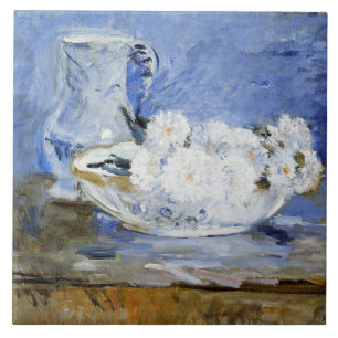 Azulejo De Cerâmica Daisies, pintura de Berthe Morisot,