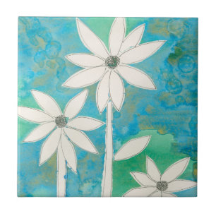 Azulejo De Cerâmica Daison Daisies II