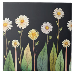 Azulejo De Cerâmica Daisy está na Noite