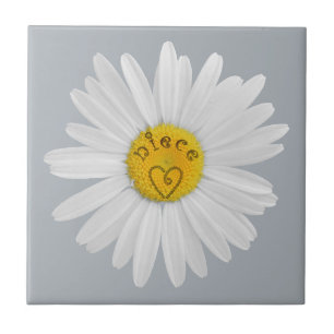 Azulejo De Cerâmica Daisy Flower For Niece Art Customize Background