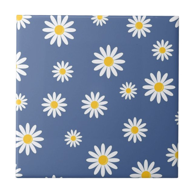 Azulejo De Cerâmica Daisy Meadows Blue (Frente)