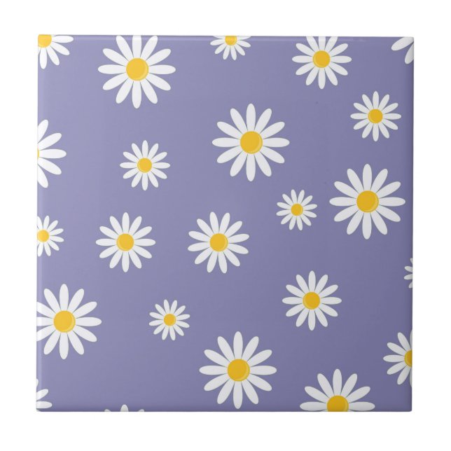 Azulejo De Cerâmica Daisy Meadows Purple (Frente)