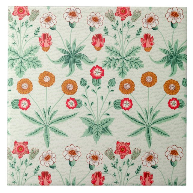 Azulejo De Cerâmica Daisy, William Morris (Frente)