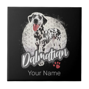 Azulejo De Cerâmica Dalmaciano Com Pata Vintage Design De Cães