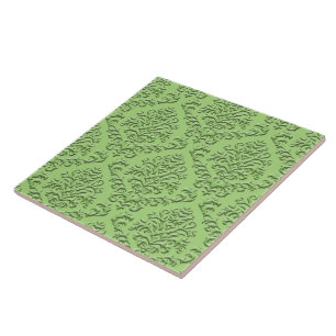 Azulejo De Cerâmica DAMASCO de BILTMORE no VERDE GRAVADO