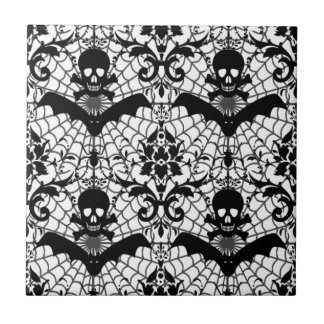 Azulejo De Cerâmica Damasco do Dia das Bruxas