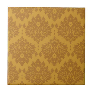 Azulejo De Cerâmica Damasco dourado luxuoso