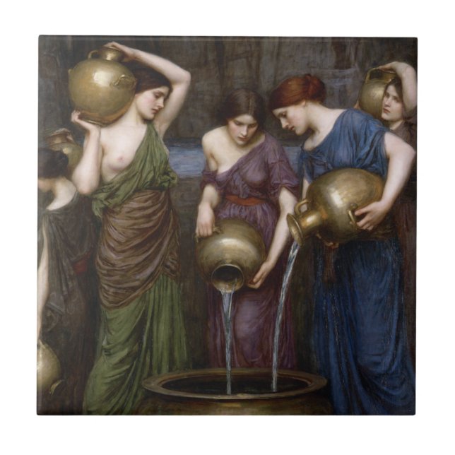 Azulejo De Cerâmica Danaides John William Waterhouse (Frente)