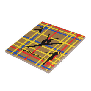 Azulejo De Cerâmica Dança como Piet Mondrian Modern Art