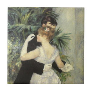 Azulejo De Cerâmica Dança da cidade por Pierre Renoir, Vintage Fine A