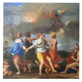 Azulejo De Cerâmica Dança para a Música do Tempo (por Nicholas Poussin