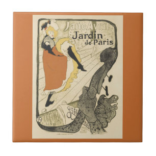 Azulejo De Cerâmica Dançarina Art Nouveau Jane Avril por Toulouse Laut
