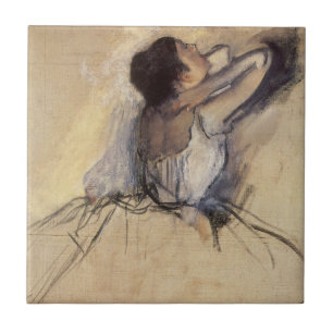 Azulejo De Cerâmica Dançarina de Edgar Degas, Vintage Ballerina Art