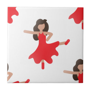 Azulejo De Cerâmica dançarina emoji