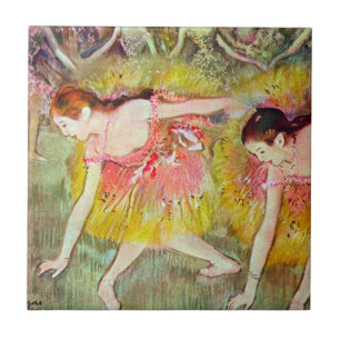 Azulejo De Cerâmica Dançarinas Inclinando-se de Edgar Degas, Arte da D