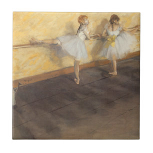 Azulejo De Cerâmica Dançarinas no Balcão de Edgar Degas, Balé Vintage