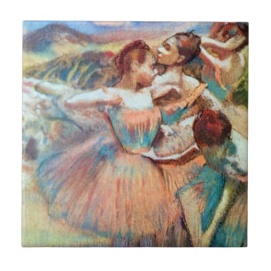 Azulejo De Cerâmica Dançarinas numa Paisagem de Edgar Degas