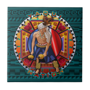 Azulejo De Cerâmica Dançarino De Veados Original Da Nação Yaqui