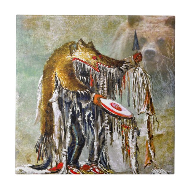 Azulejo De Cerâmica Dançarino do urso (Frente)