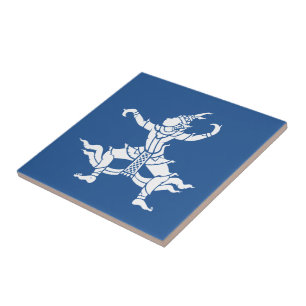 Azulejo De Cerâmica Dançarino Tailandês ⚠ Sinal ⚠ Tailândia