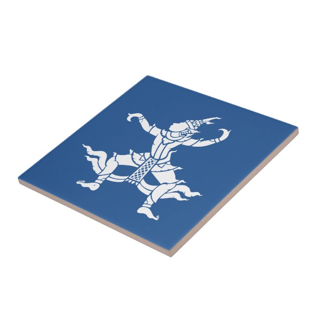 Azulejo De Cerâmica Dançarino Tailandês ⚠ Sinal ⚠ Tailândia (Lateral)