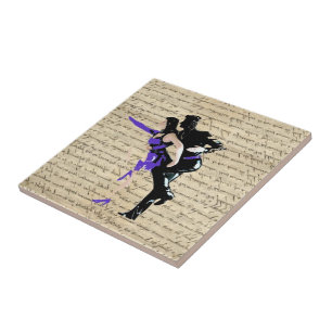 Azulejo De Cerâmica Dançarinos de vintage estilo Art Deco