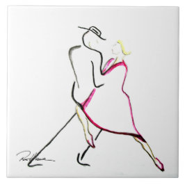 Azulejo De Cerâmica Dançarinos na Noite