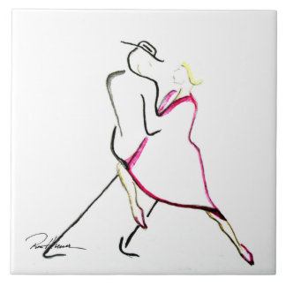 Azulejo De Cerâmica Dançarinos na Noite