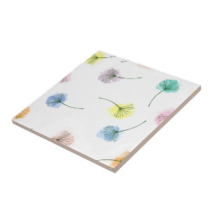 Azulejo De Cerâmica Dançarinos   Padrão Floral de Aquarela