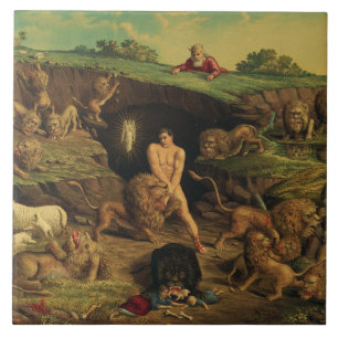 Azulejo De Cerâmica Daniel na Cova dos Leões