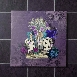 Azulejo De Cerâmica Dark Alice Rustic Deep Purple