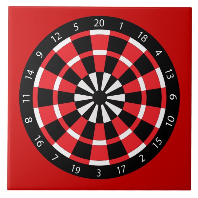 Azulejo De Cerâmica Dartboard (Frente)