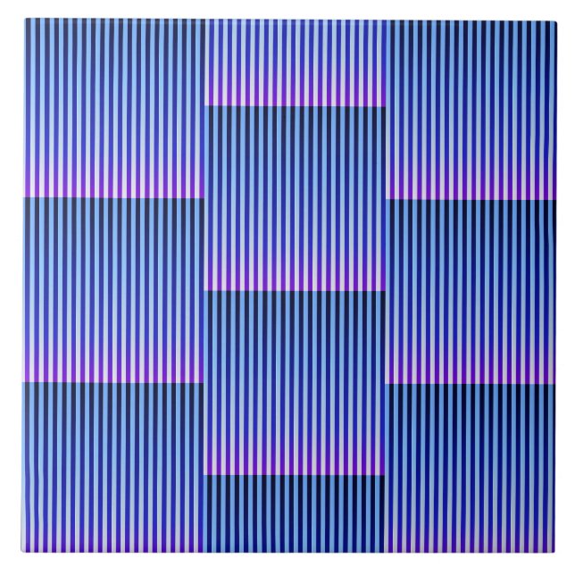 Azulejo De Cerâmica Daybreak e Nightfall (Stripes) (Frente)