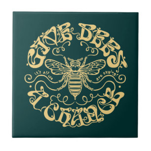 Azulejo De Cerâmica Dê às abelhas uma chance