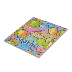 Azulejo de cerâmica de cartoon