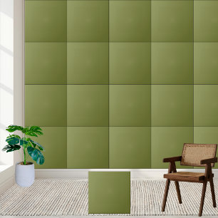 Azulejo de cerâmica de cor sólida verde-oliva