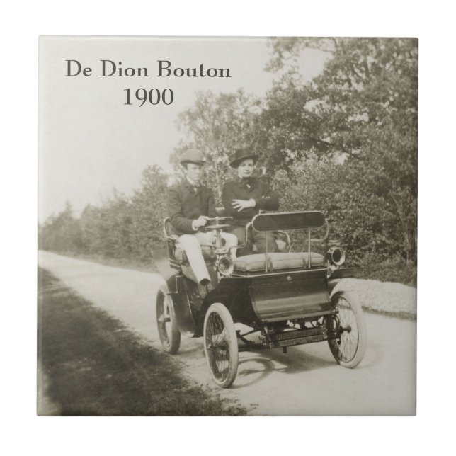 Azulejo De Cerâmica De Dion Bouton 1900 (Frente)