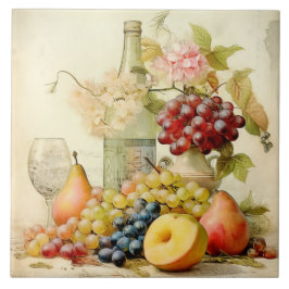 Azulejo de cerâmica de estilo antigo "Ainda viva"