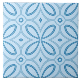 Azulejo de cerâmica de Flor Geométrico Azul