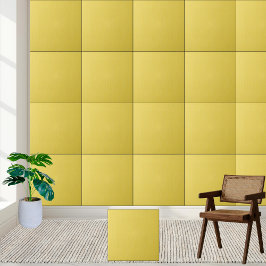 Azulejo de cerâmica de grão fino amarelo sólido