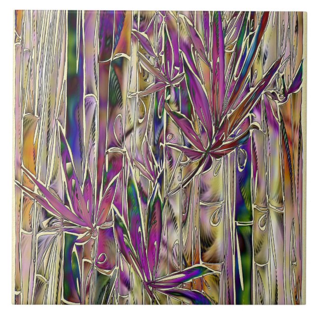 Azulejo de cerâmica de Mesa longa de arte original (Frente)