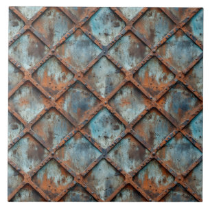 Azulejo de cerâmica de metal enferrujado