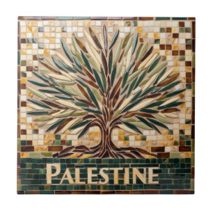 AZULEJO de cerâmica de mosaico galhos de azeitonas