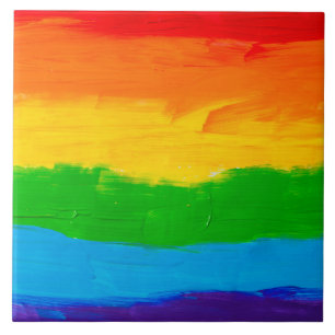 Azulejo de cerâmica de pintura a óleo do Rainbow P