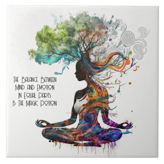 Azulejo de cerâmica de Poção Magica de Mulher Insp (Frente)