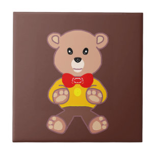 Azulejo de cerâmica de Urso Castanho-de-Teddy-Bowt