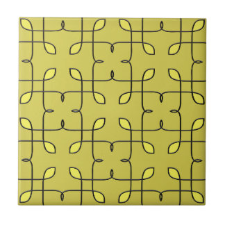 Azulejo de cerâmica de Verde limão retrô.