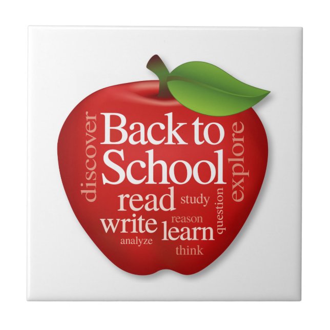 Azulejo De Cerâmica De Volta às Aulas (Frente)